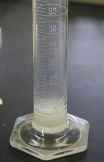 5 ml of  semen in graduated cylinder